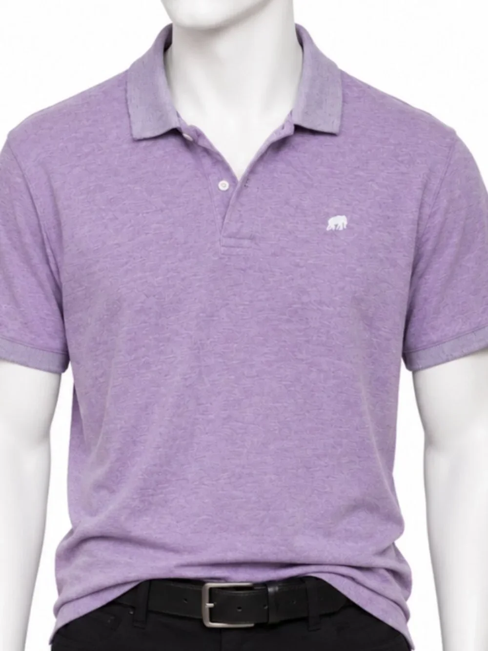 Banana Republic Mens Polo Shirt XL Purple Elephant Logo